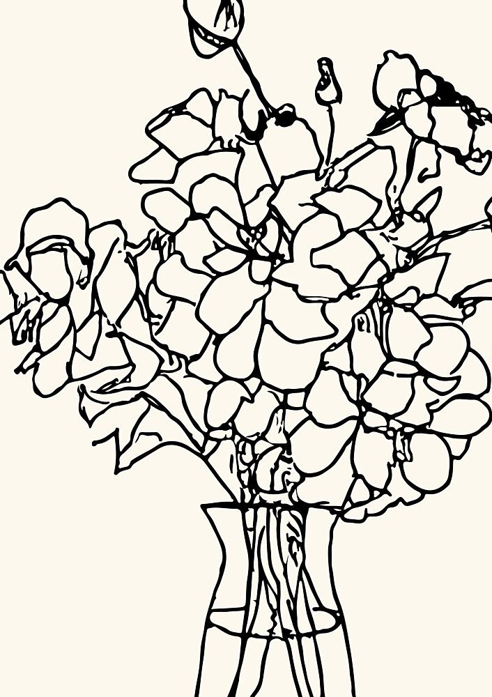 Petals in Lines art print by Treechild for $57.95 CAD