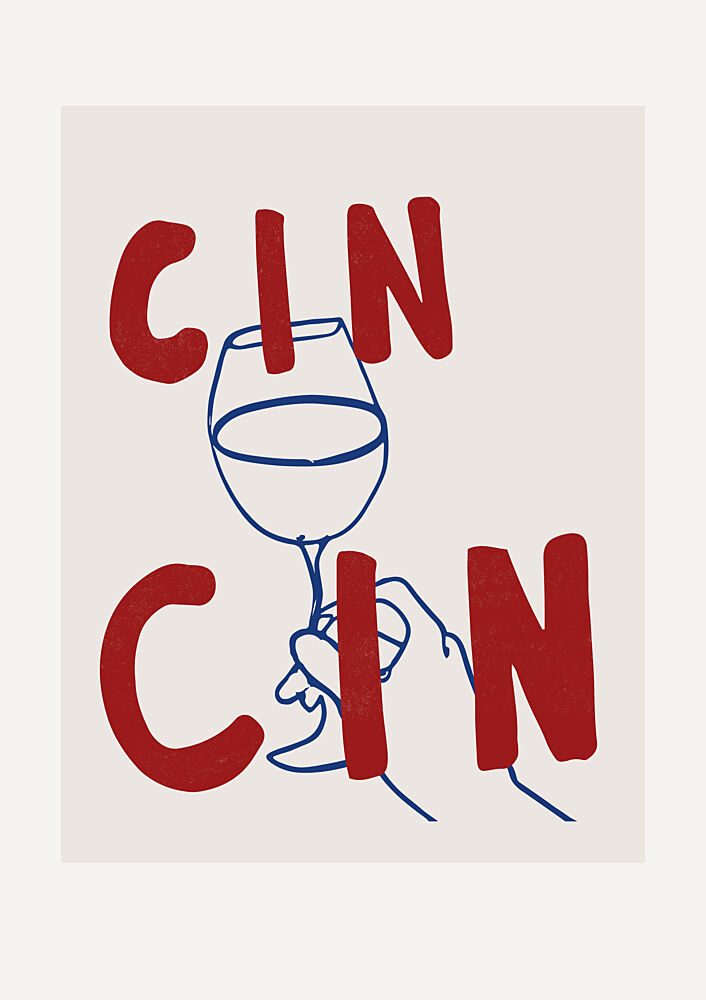 Cheers in Lines art print by Treechild for $57.95 CAD