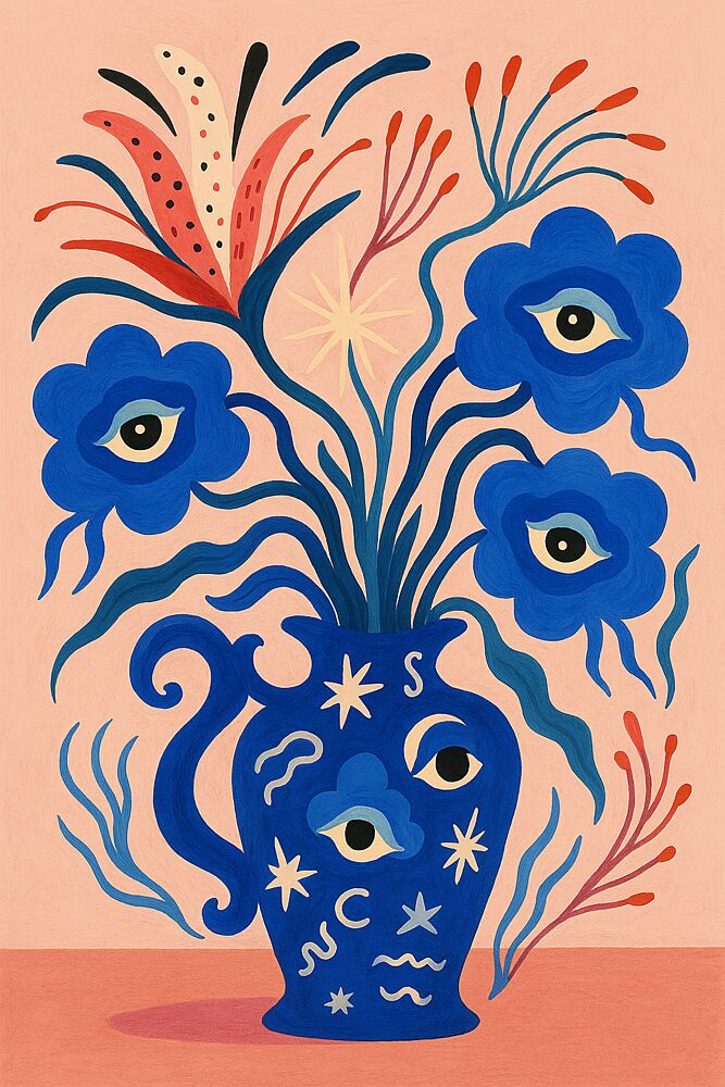 Mystical Eyed Flowers art print by Marianne Bassil for $57.95 CAD