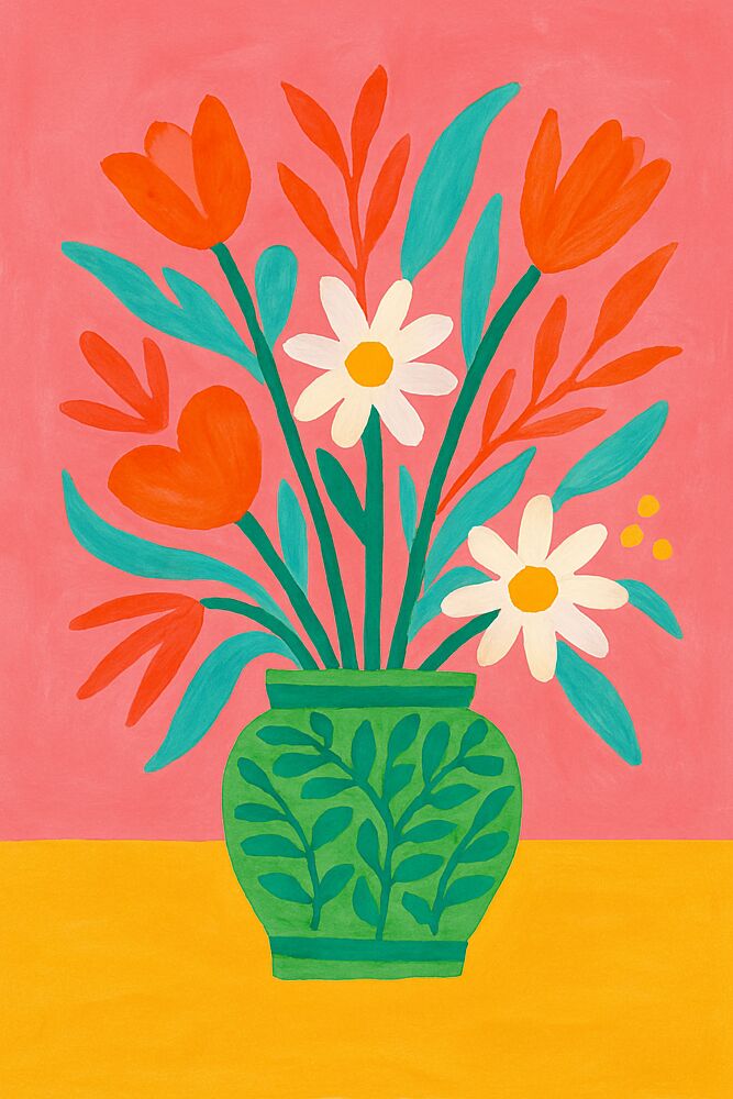 Colorful Floral Still Life art print by Marianne Bassil for $57.95 CAD