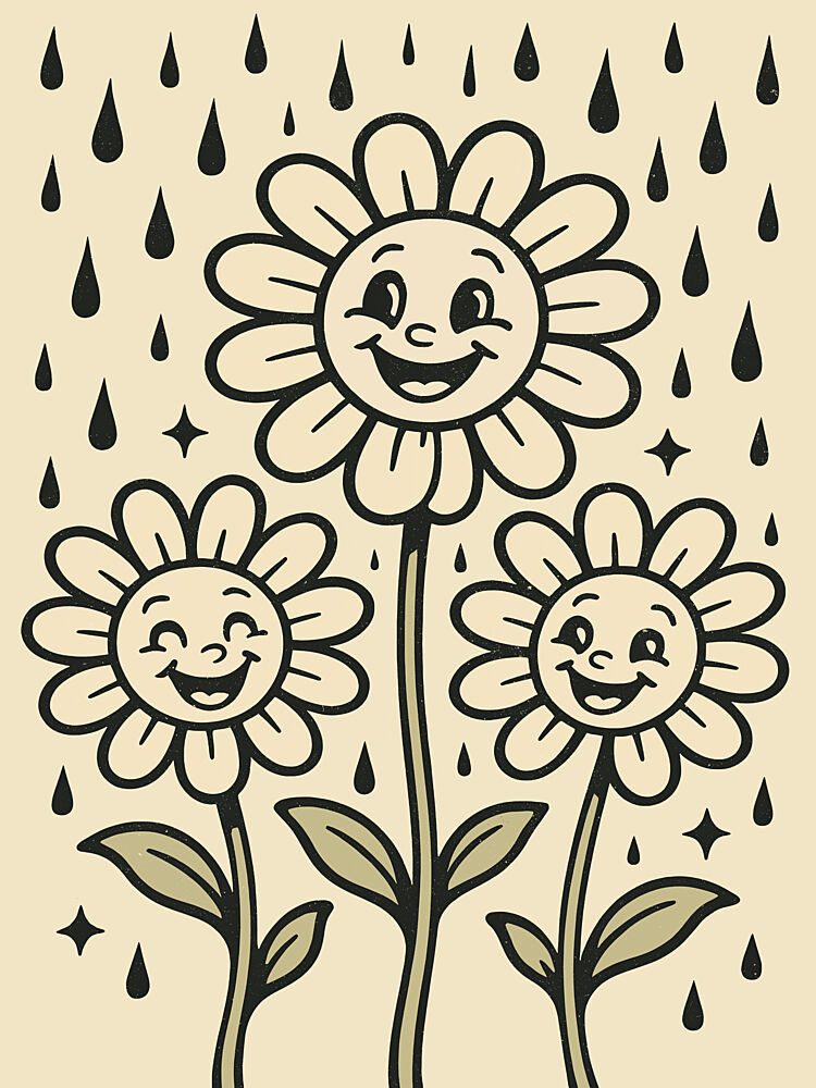 Smiling Blooms art print by Treechild for $57.95 CAD