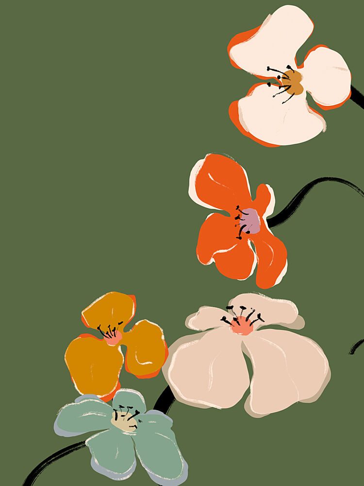 Blossoms on Green art print by Treechild for $57.95 CAD