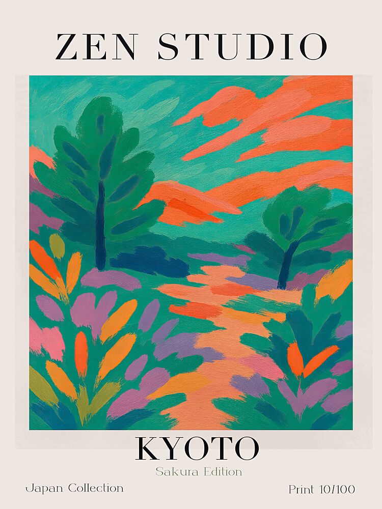 Vibrant Kyoto Path art print by Treechild for $57.95 CAD