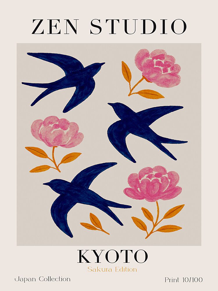 Flight and Blossoms art print by Treechild for $57.95 CAD