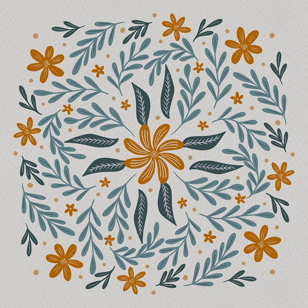 Symmetrical Floral Designs art print by Angela Minca for $57.95 CAD