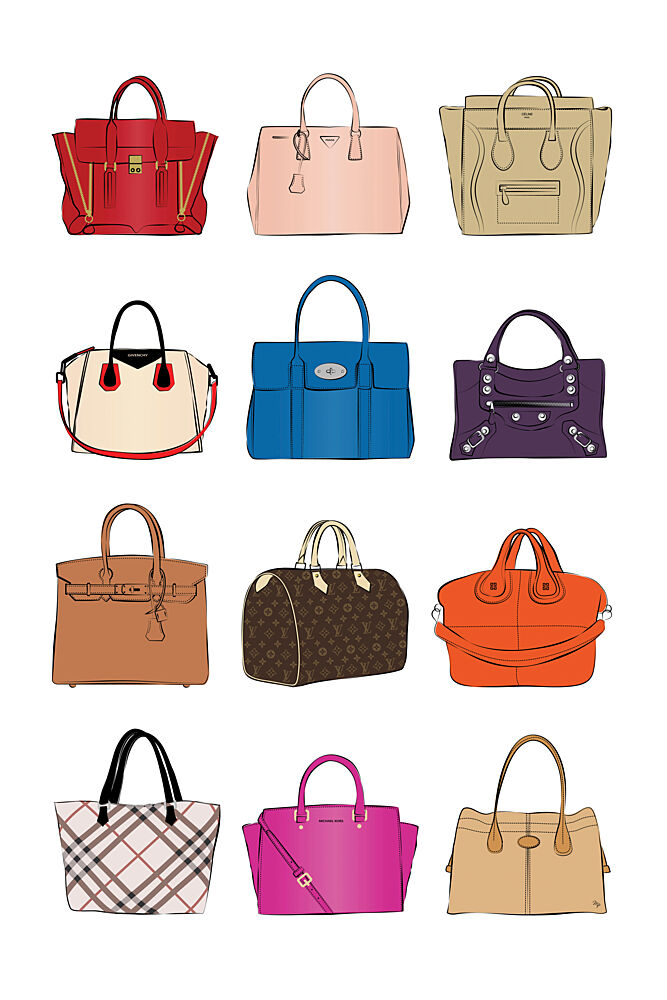 Stylish Handbag Collection art print by Martina for $57.95 CAD