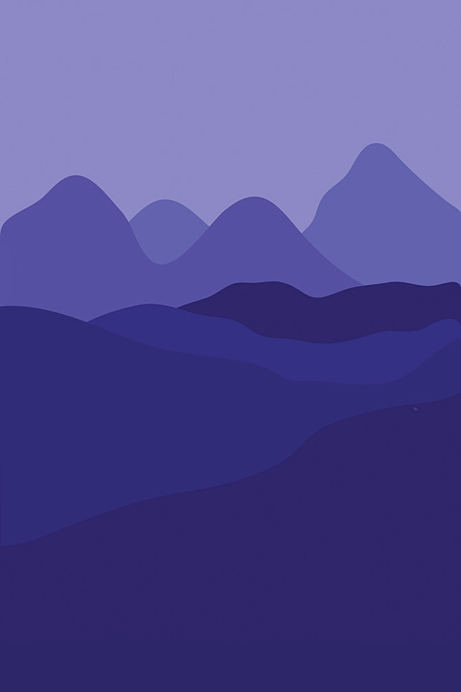 Serene Purple Mountains art print by Martina for $57.95 CAD