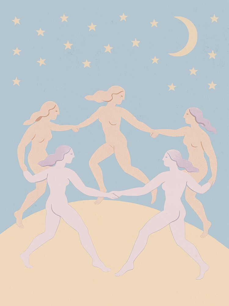 Moonlit Dance Sky art print by Treechild for $57.95 CAD