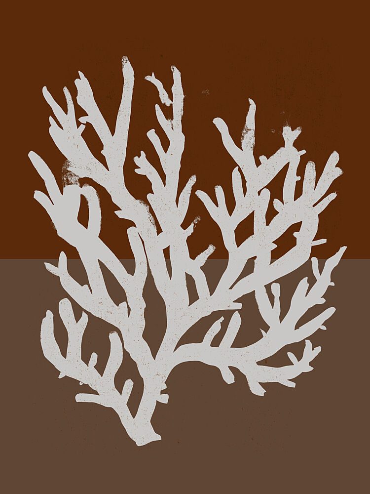 White Coral Silhouette art print by Treechild for $57.95 CAD