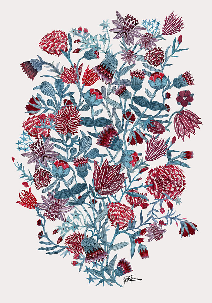 Intricate Botanical Flowers art print by Paulina Varregn for $57.95 CAD