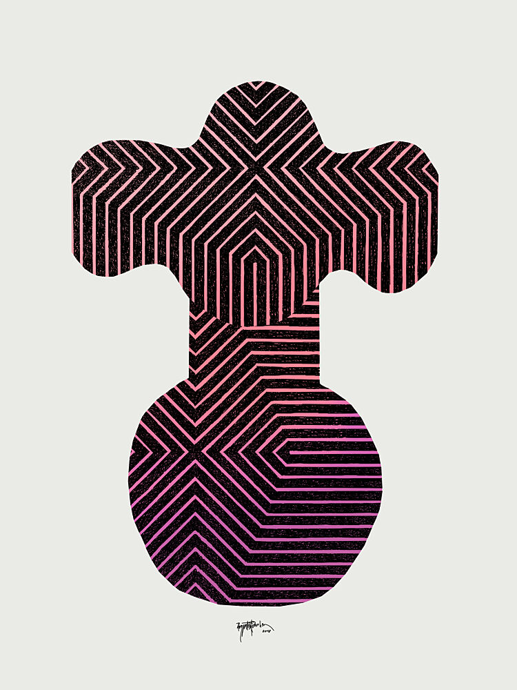 Op Art Gradient art print by Paulina Varregn for $57.95 CAD
