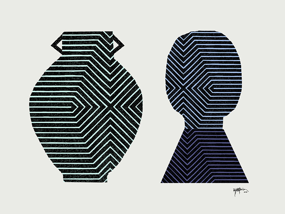 Geometric Vase and Profile art print by Paulina Varregn for $57.95 CAD