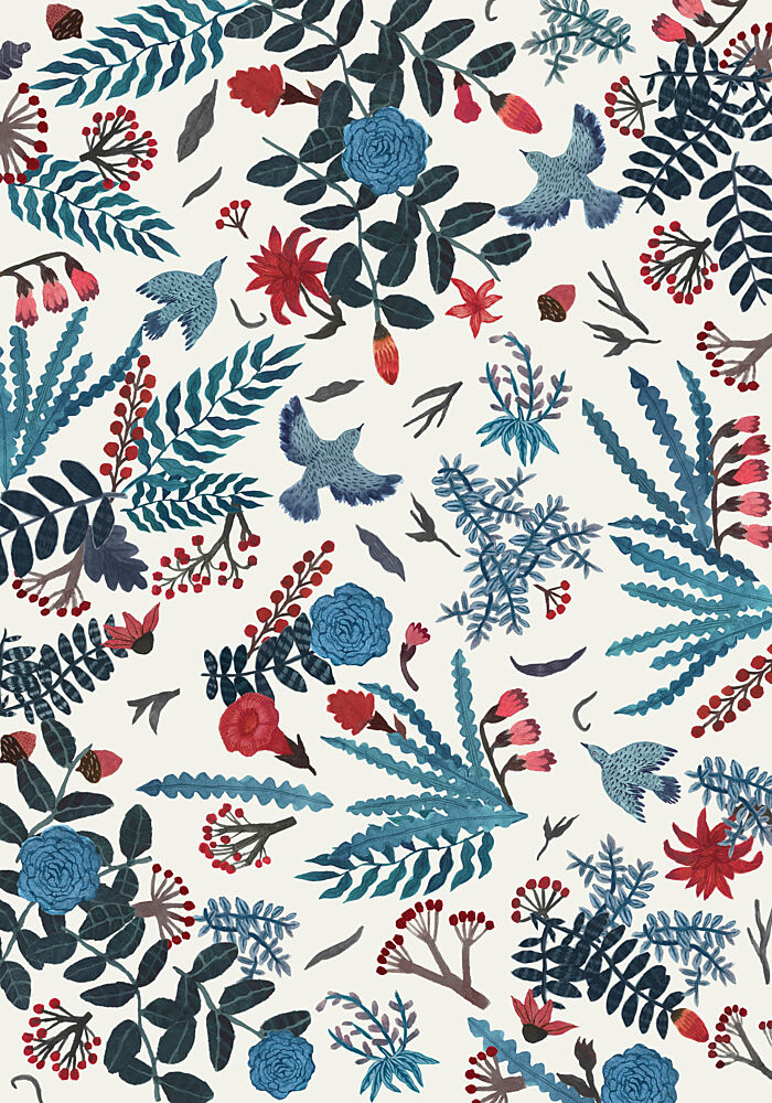 Woodland Birds and Blooms art print by Paulina Varregn for $57.95 CAD