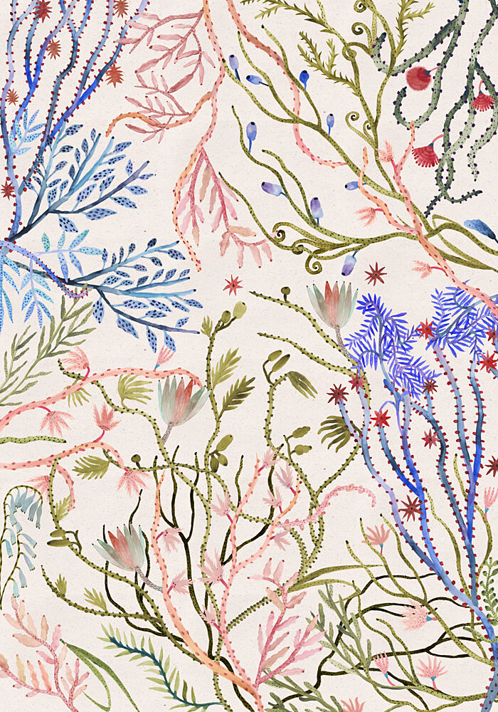 Watercolor Coral Garden art print by Paulina Varregn for $57.95 CAD