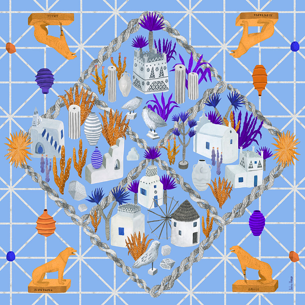 Greek Island Village art print by Paulina Varregn for $57.95 CAD