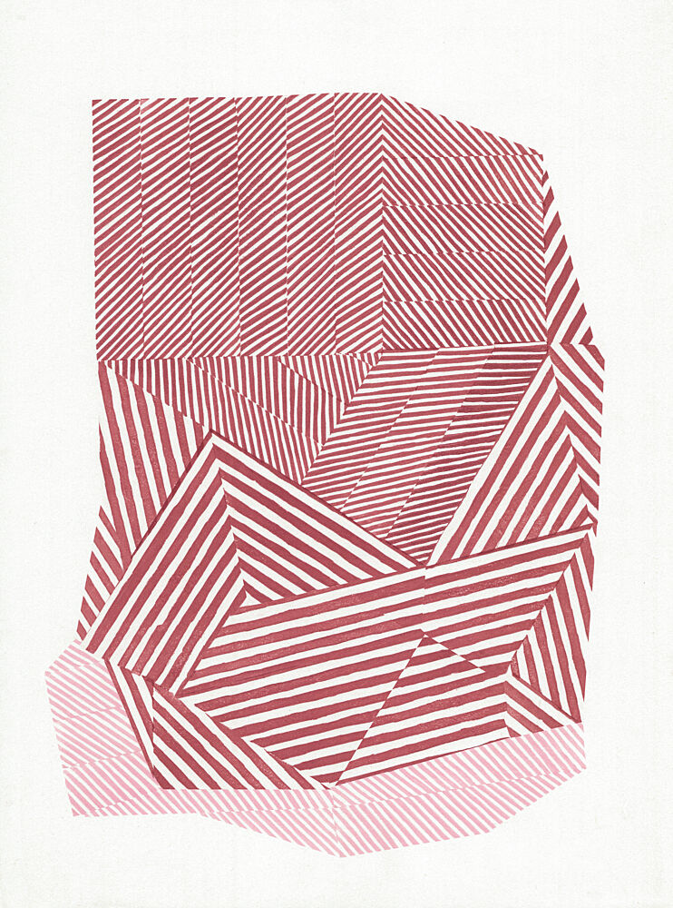 Geometric Red Stripes art print by Paulina Varregn for $57.95 CAD