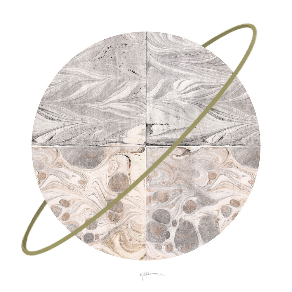 Marbled Planet Rings art print by Paulina Varregn for $57.95 CAD