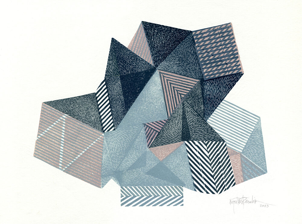 Modern Geometric Shapes art print by Paulina Varregn for $57.95 CAD