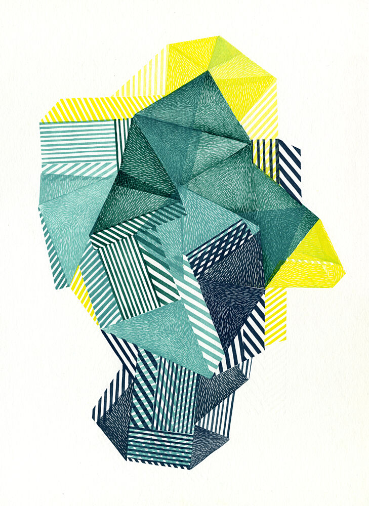 Vibrant Striped Geometry art print by Paulina Varregn for $57.95 CAD