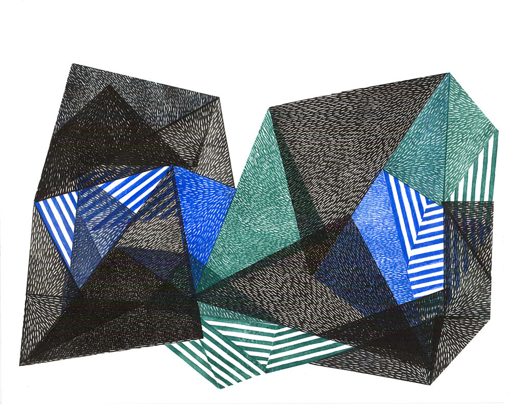 Bold Geometric Composition art print by Paulina Varregn for $57.95 CAD