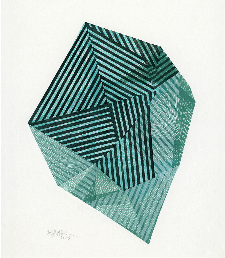 Dynamic Striped Geometry art print by Paulina Varregn for $57.95 CAD