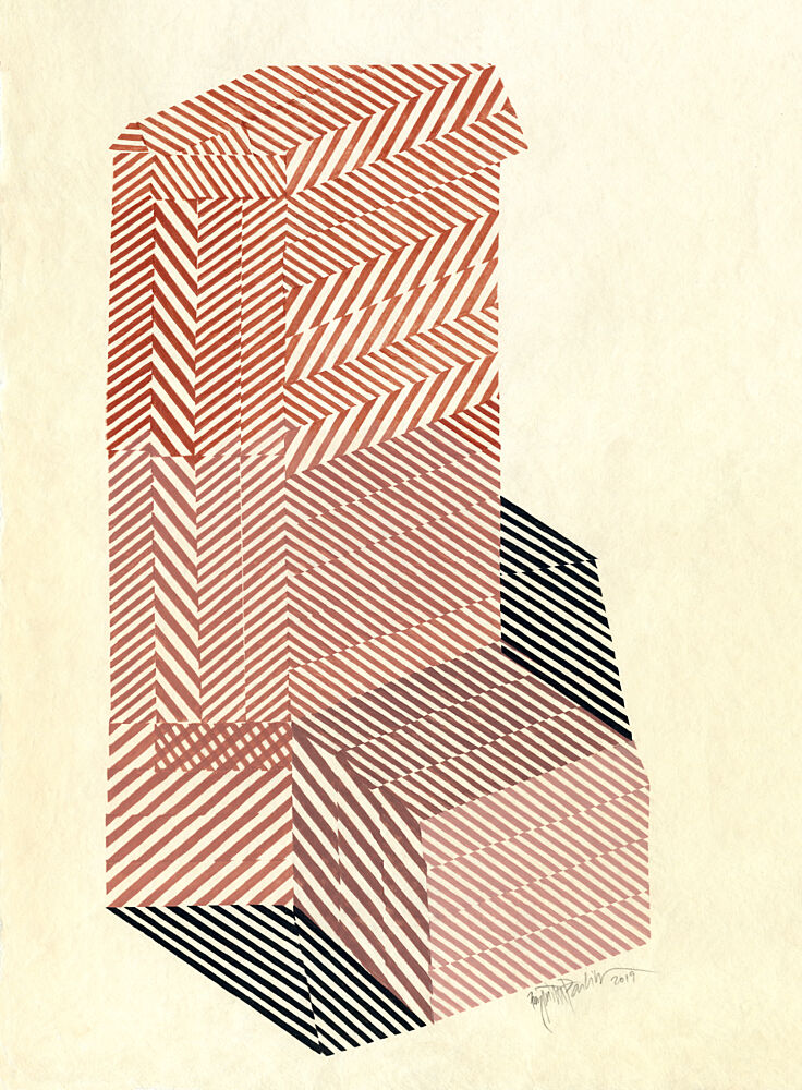 Geometric Block Illusion art print by Paulina Varregn for $57.95 CAD
