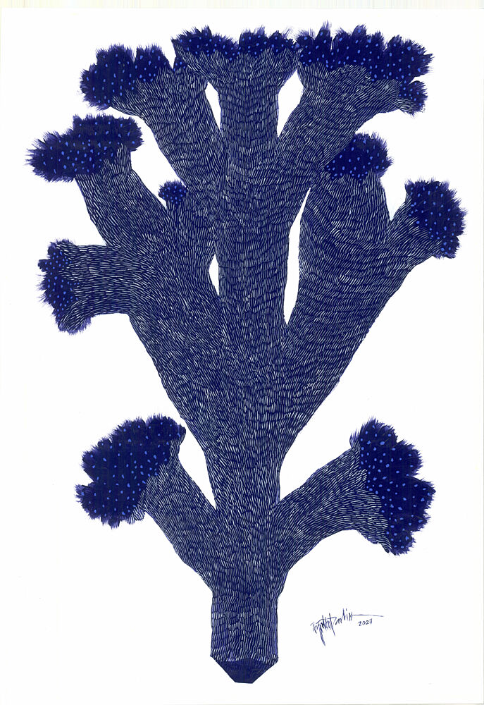 Indigo Coral Branches art print by Paulina Varregn for $57.95 CAD