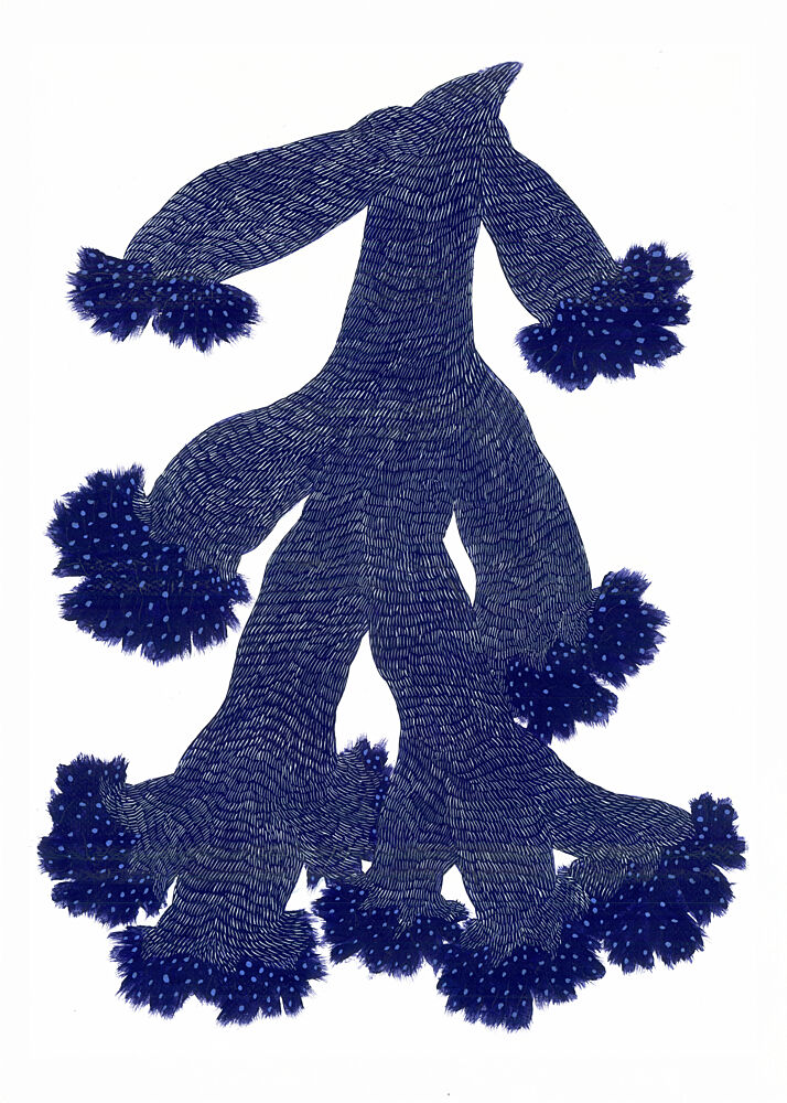 Abstract Indigo Coral art print by Paulina Varregn for $57.95 CAD