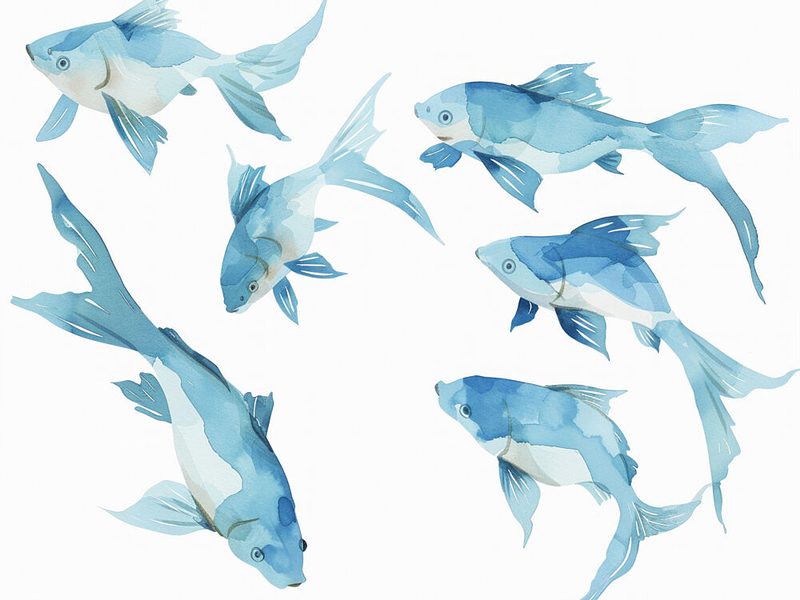 Azure Swim Ballet art print by Treechild for $57.95 CAD