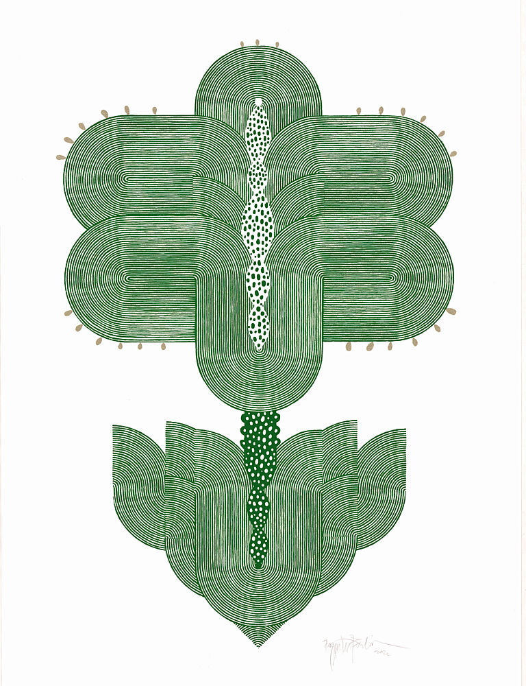 Organic Green Symmetry art print by Paulina Varregn for $57.95 CAD