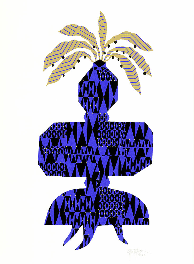 Vibrant Geometric Figure art print by Paulina Varregn for $57.95 CAD
