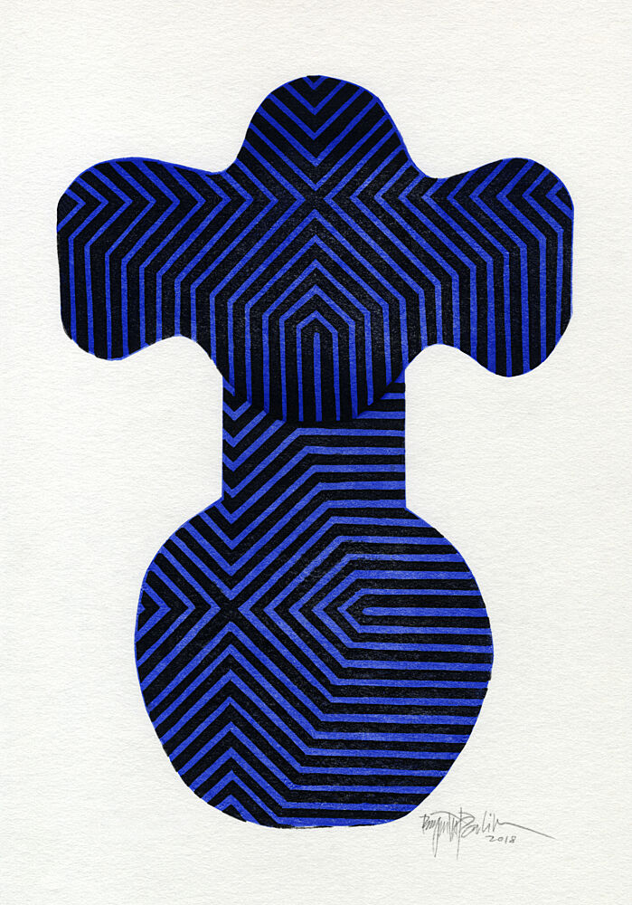 Optical Geometric Shape art print by Paulina Varregn for $57.95 CAD