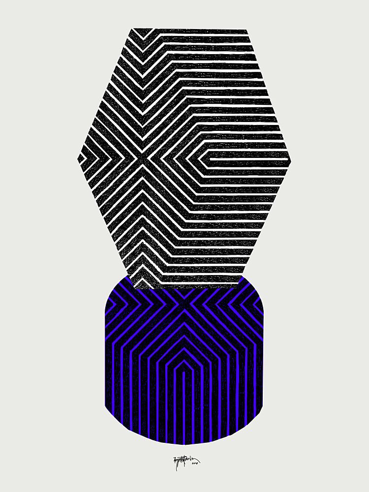 Stacked Geometric Patterns art print by Paulina Varregn for $57.95 CAD