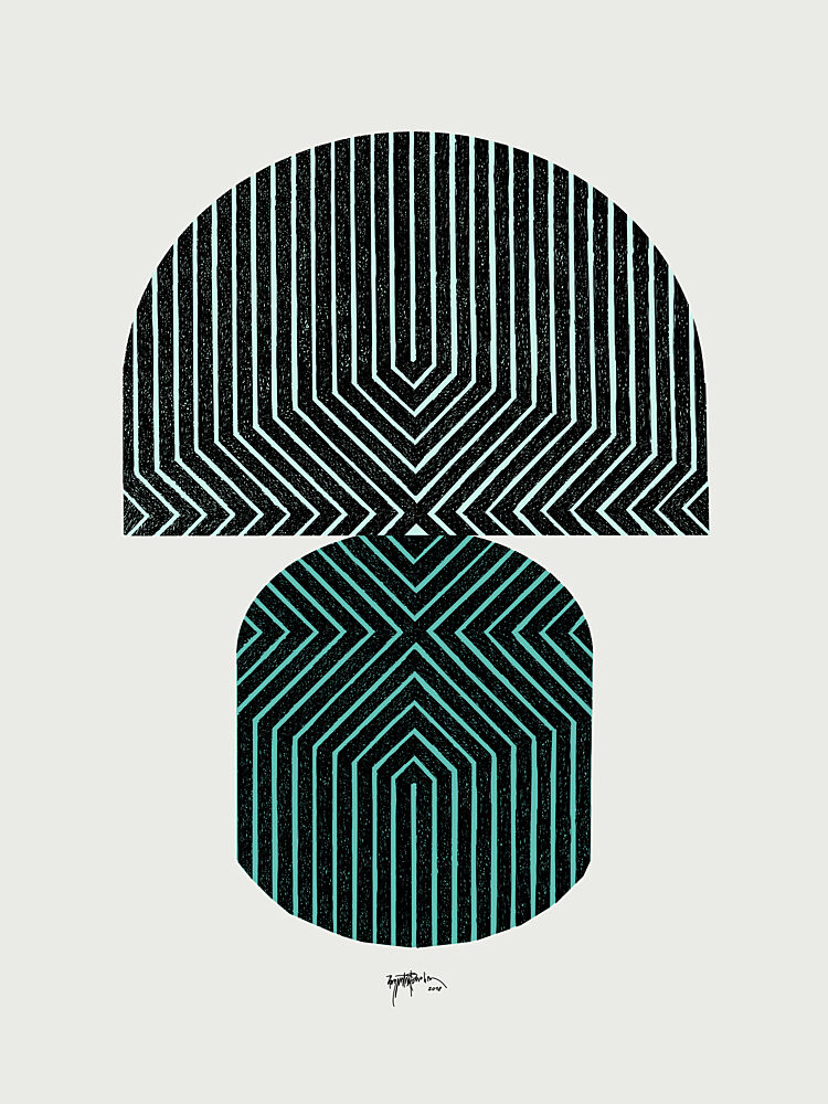 Stacked Geometric Patterns art print by Paulina Varregn for $57.95 CAD