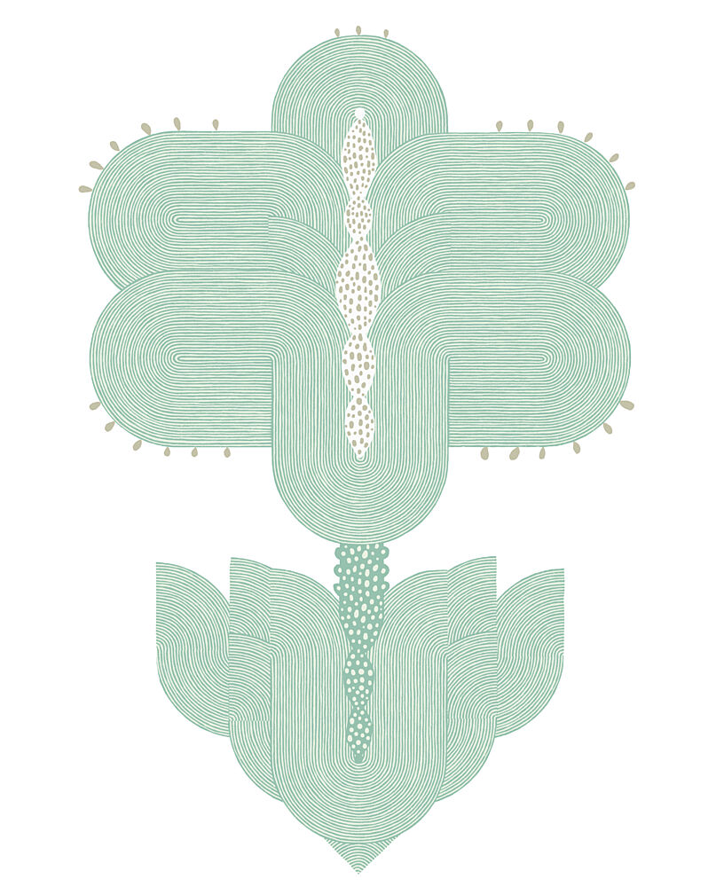 Green Botanical Symmetry art print by Paulina Varregn for $57.95 CAD