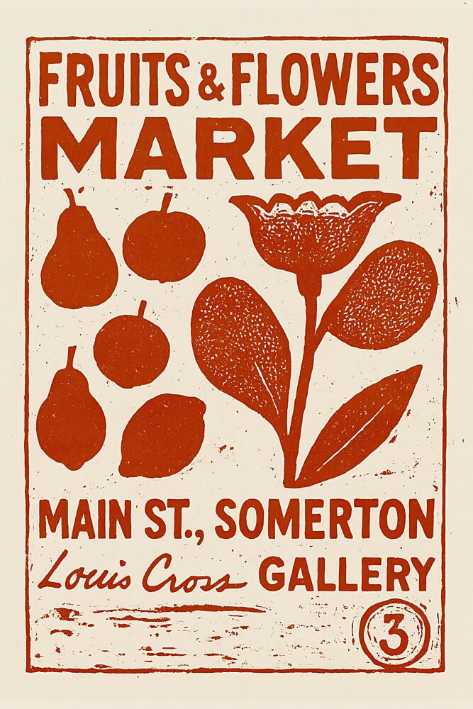 Fruitsandflowersmarket art print by Treechild for $57.95 CAD