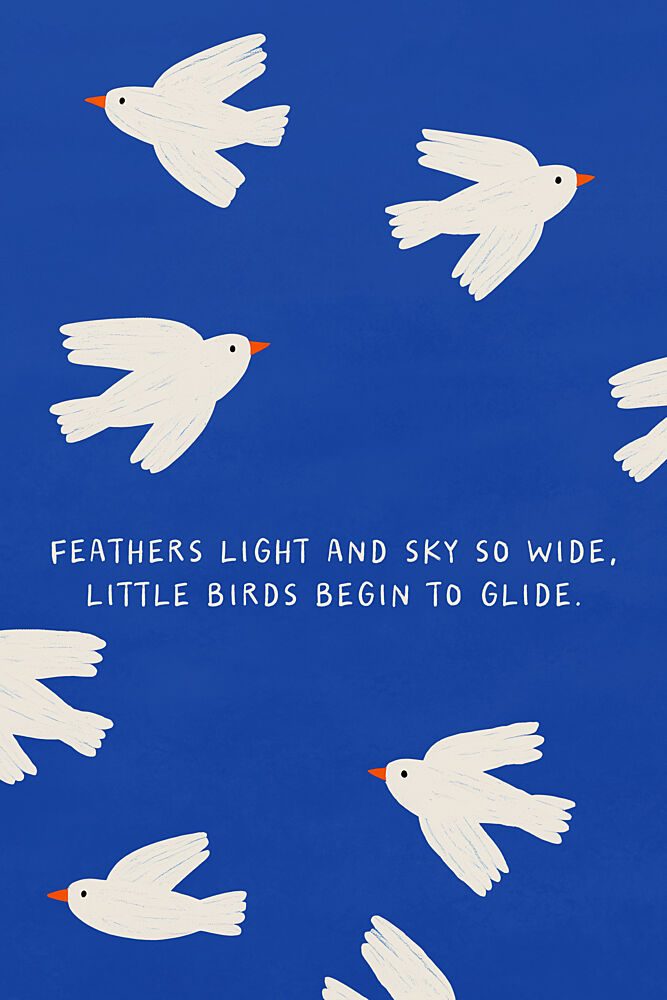 Wings in the Blue art print by Treechild for $57.95 CAD