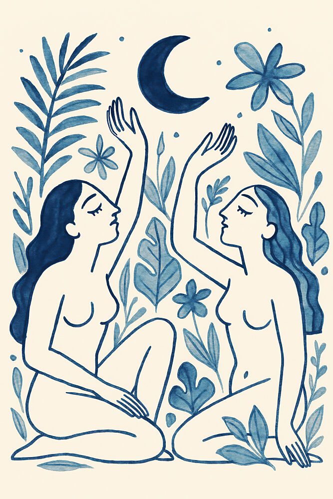 Themoonsisters art print by Treechild for $57.95 CAD