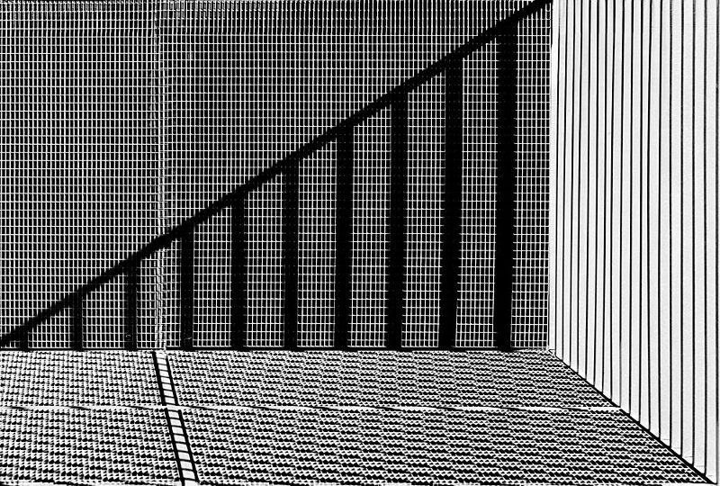 Geometric Grid Illusion art print by Stephan Ruckert for $57.95 CAD