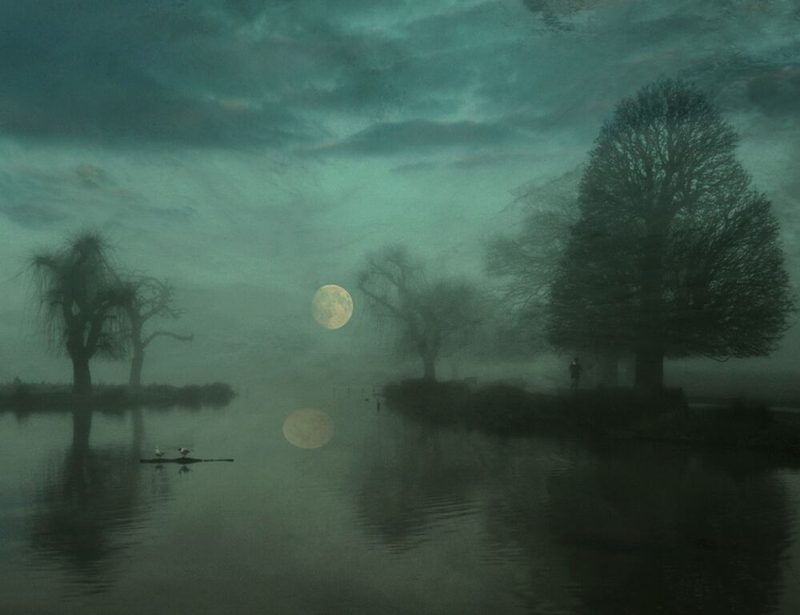 Misty Moonlit Waters art print by Robert Fabrowski for $57.95 CAD