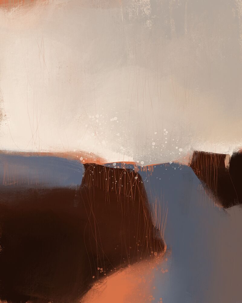 Abstract Canyon Passage art print by Mansi Saxena for $57.95 CAD
