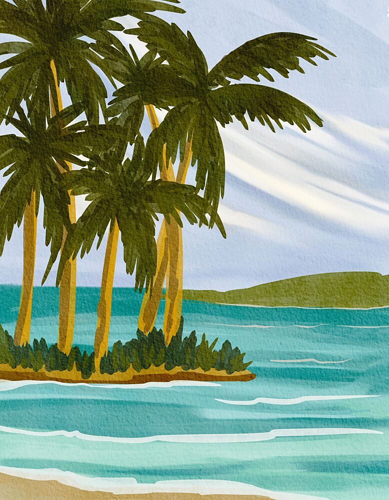 Tropical Island Palms art print by Nikita Jariwala for $57.95 CAD