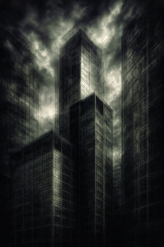 Moody City Towers art print by Paulo Medeiros for $57.95 CAD