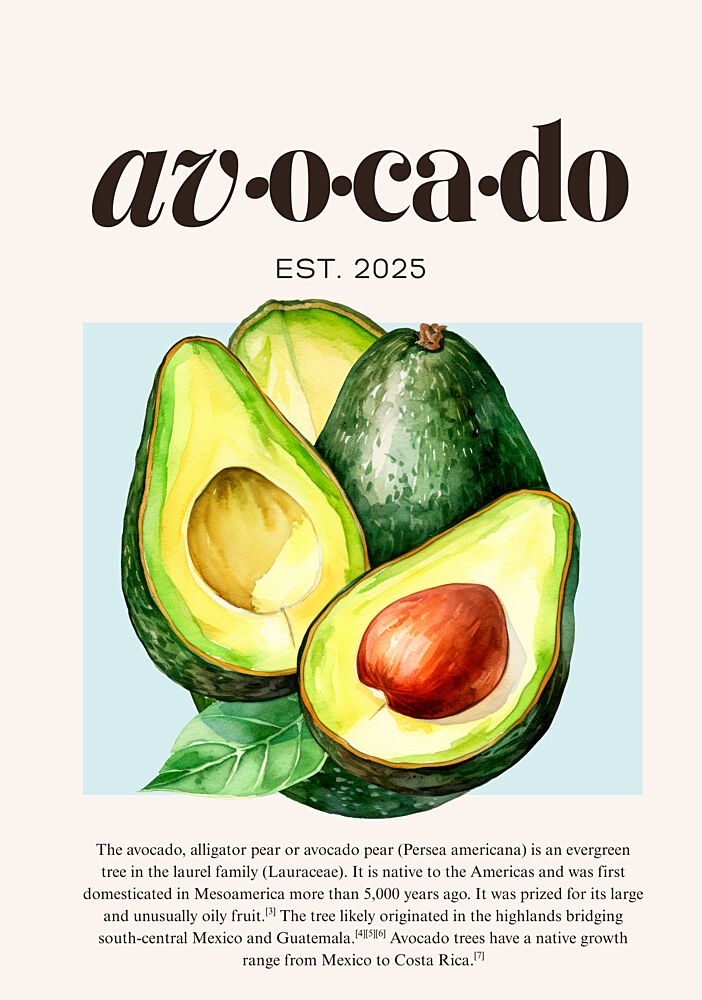 Fresh Ripe Avocados art print by Elizabeth C for $57.95 CAD