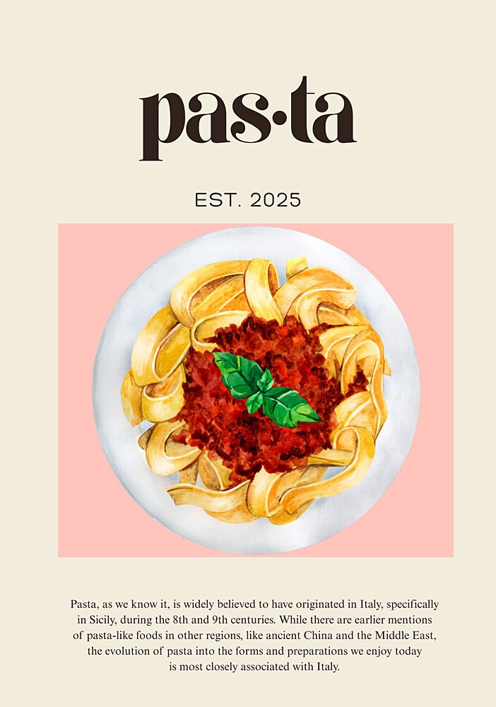 Delicious Pasta with Basil art print by Elizabeth C for $57.95 CAD