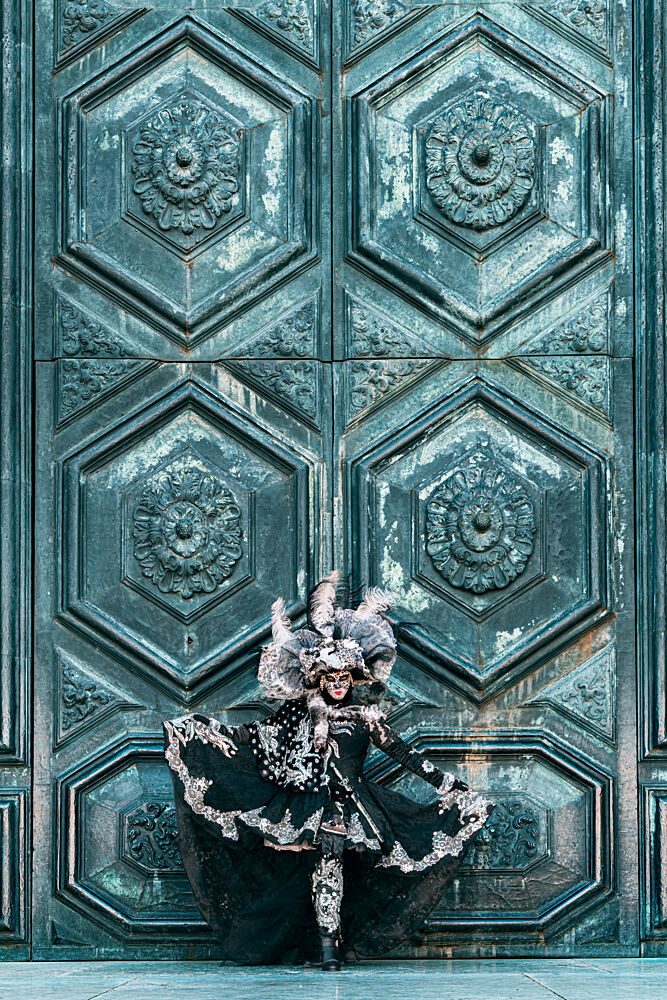 Venetian Masked Figure art print by Erhan Meco for $57.95 CAD