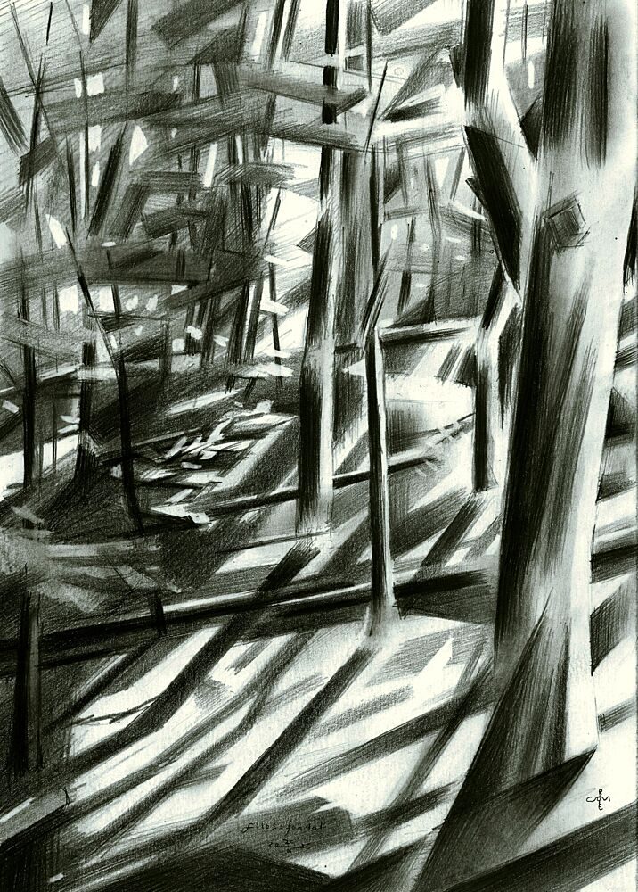 Abstract Forest Shadows art print by Corne Akkers for $57.95 CAD