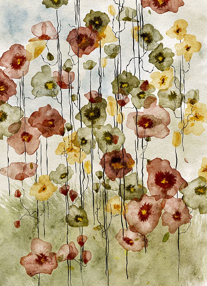Delicate Watercolor Flowers art print by Ankie Kooi for $57.95 CAD