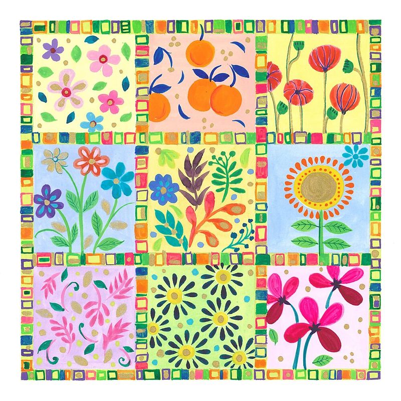 Flowered Square art print by Isabelle Brent for $57.95 CAD