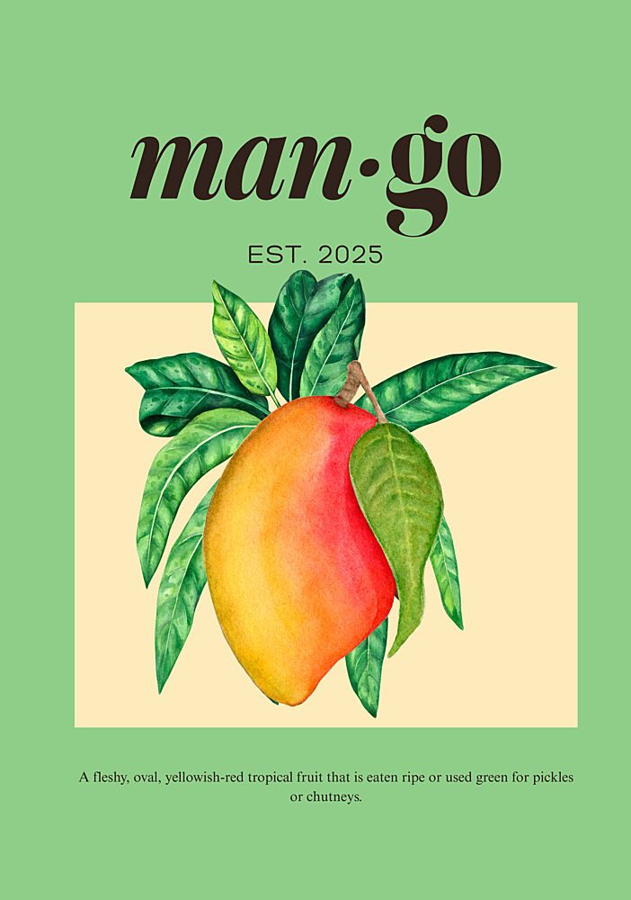 Vibrant Tropical Mango art print by Elizabeth C for $57.95 CAD